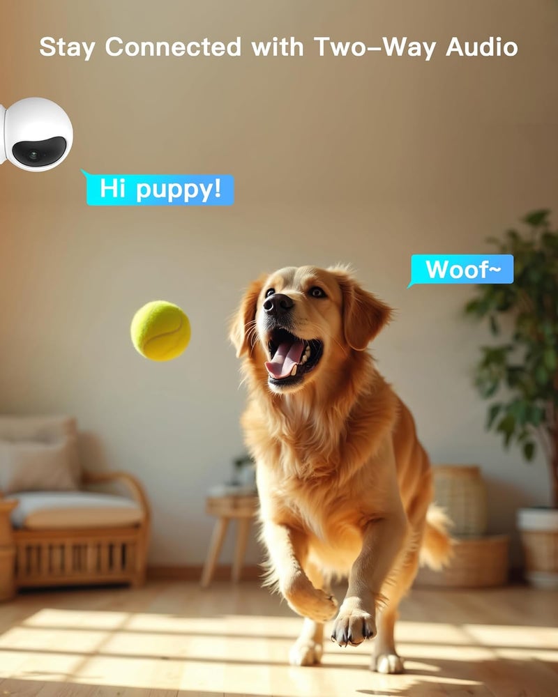 Arenti 5G Indoor Security Camera, 4MP Pet Camera with Speaker for Dog/Cat, Baby Monitor with Phone App, Dual-Band WiFi, Auto Tracking, Super Night Vision, 2-Way Talk, 64G Local Storage (P2Q 64G) - Image 5